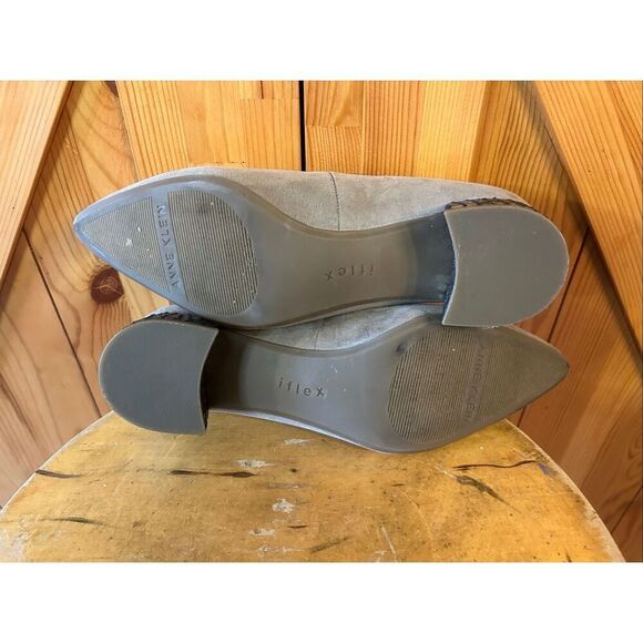 Anne Klein AK IFlex Size 8M Heels Slip-On Shoes Beige/Gray - Picture 7 of 8
